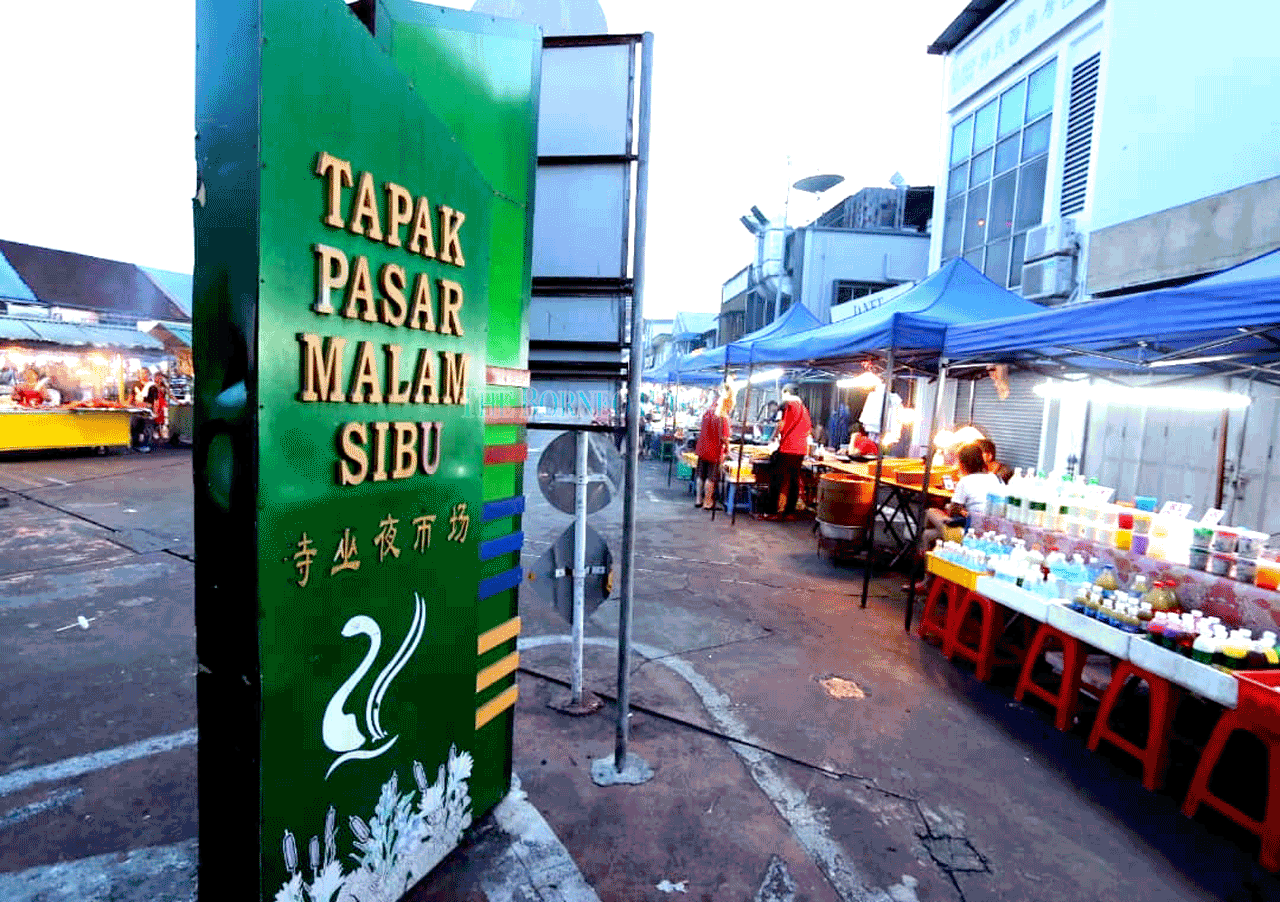 File photo of the Butterfly Garden night market in Sibu.