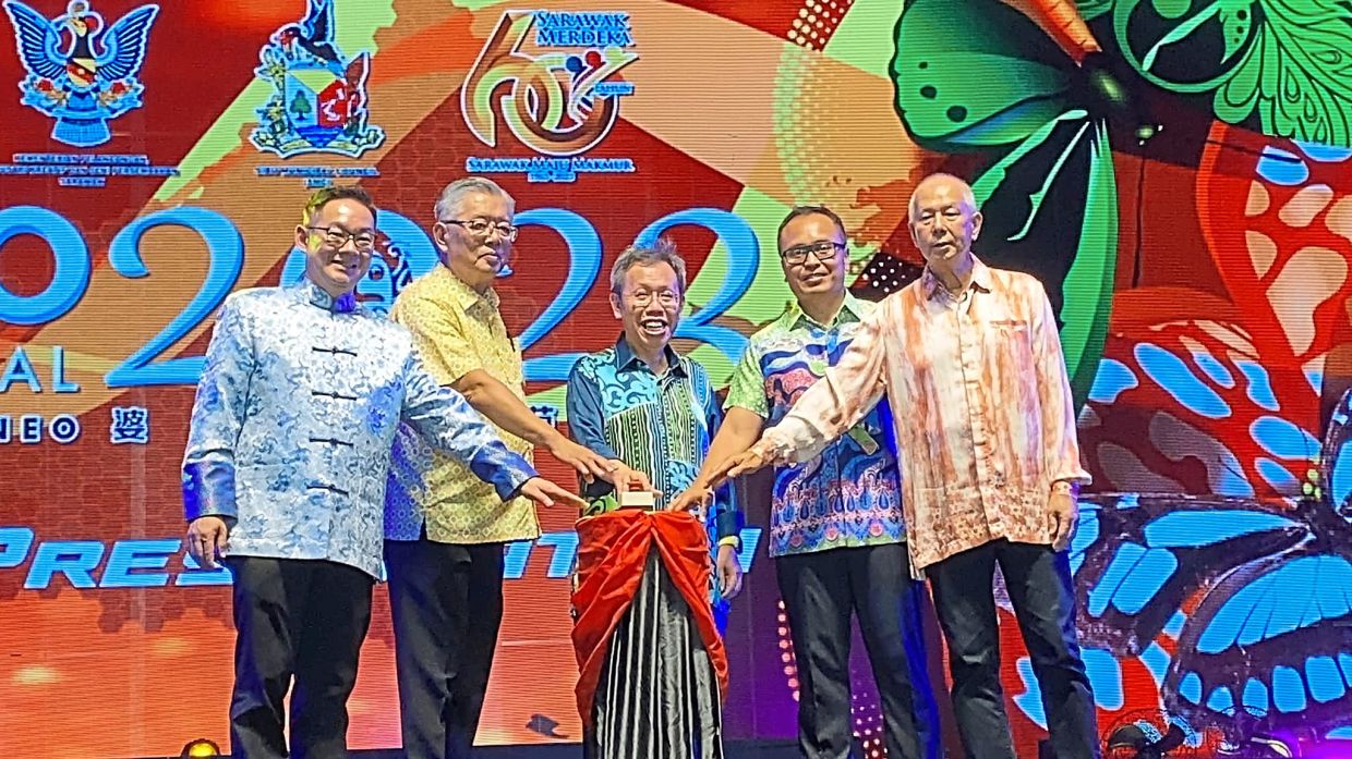 (From left) Tiang, Clarence, Dr Sim, Izkandar and Sebastian at the opening of BCF.