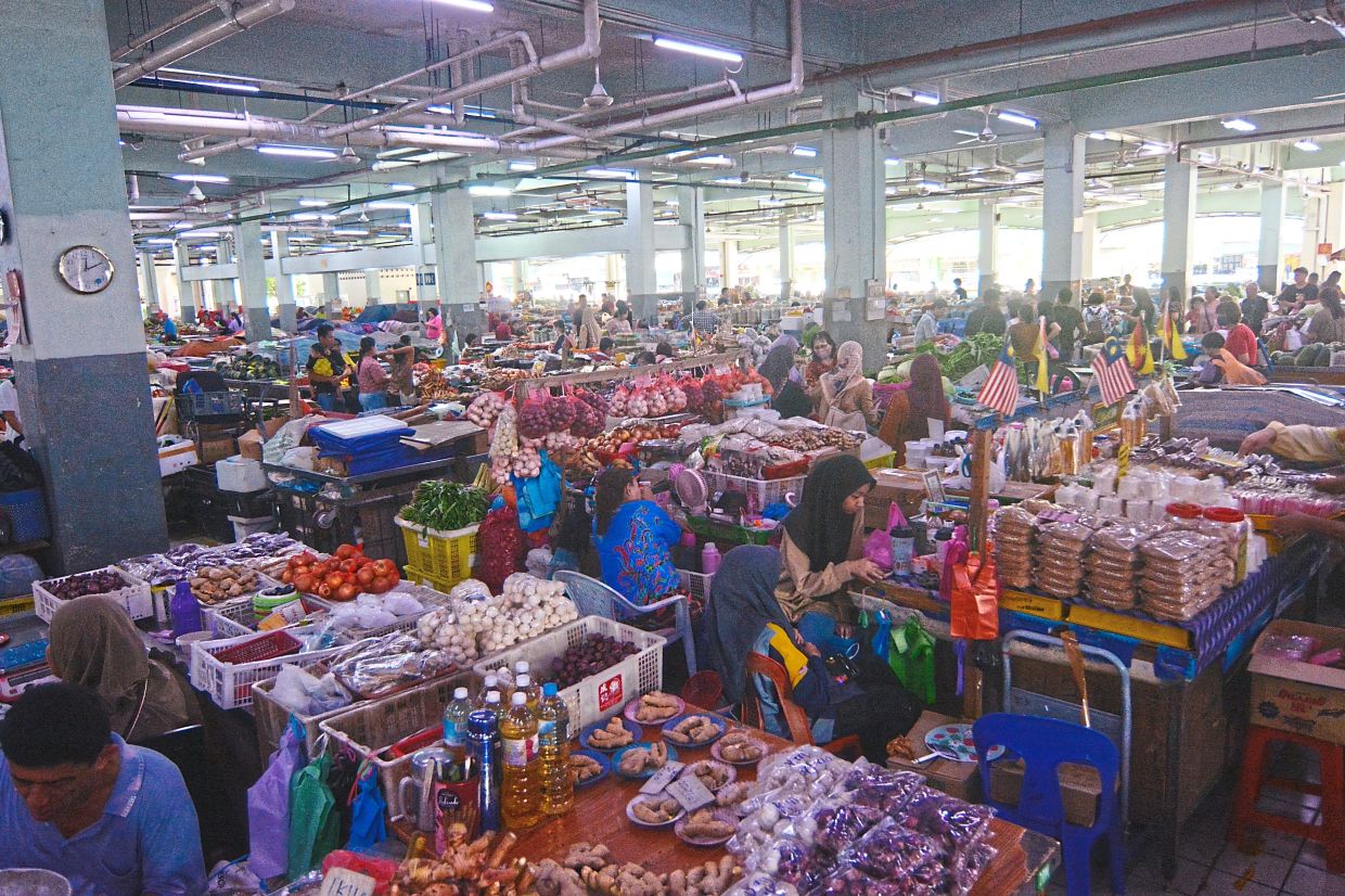 Sibu Central Market is a hive of activity and has plenty of local products.