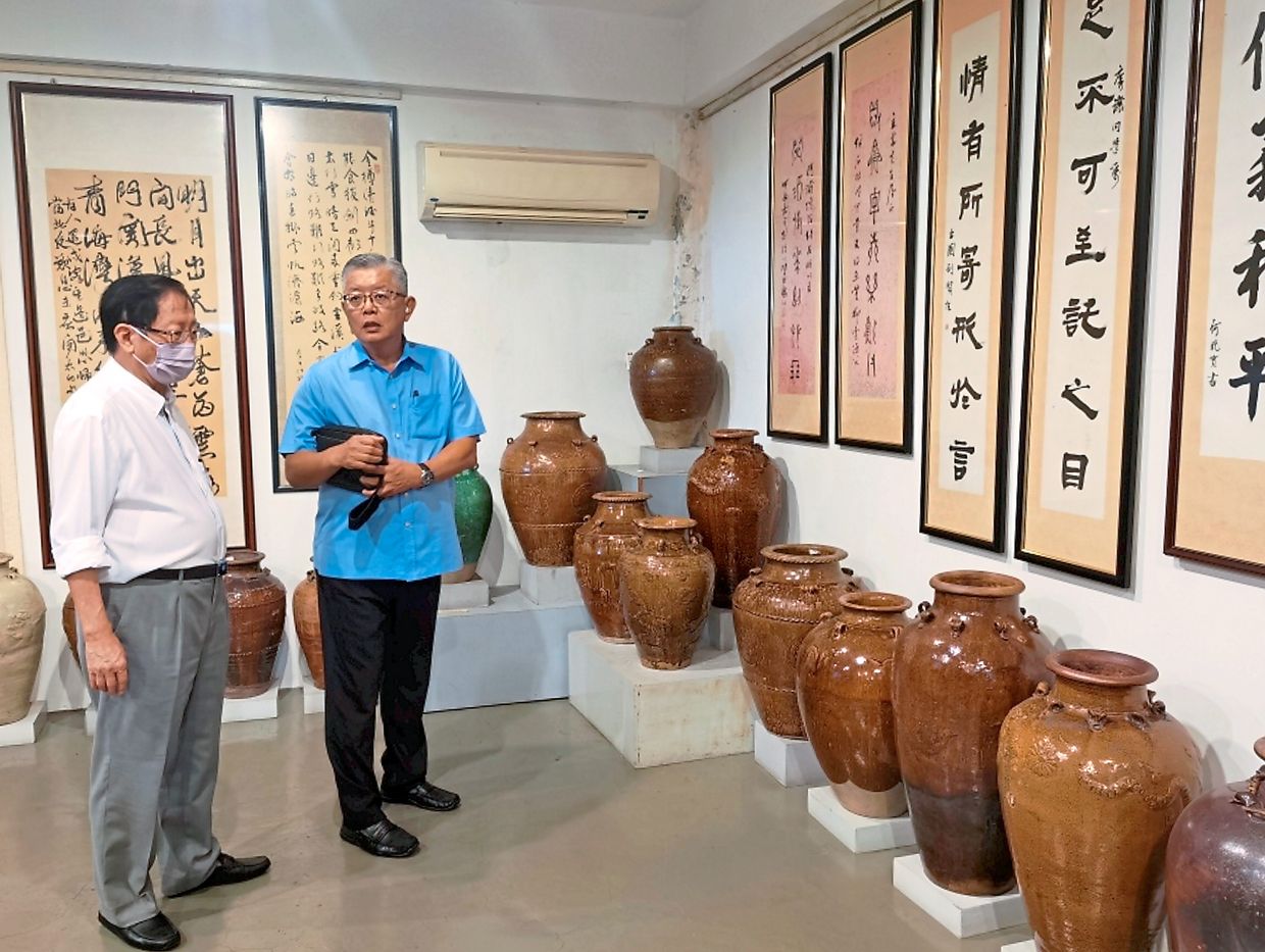 Lau (left) and Ting at the Sibu Cultural Heritage Museum.