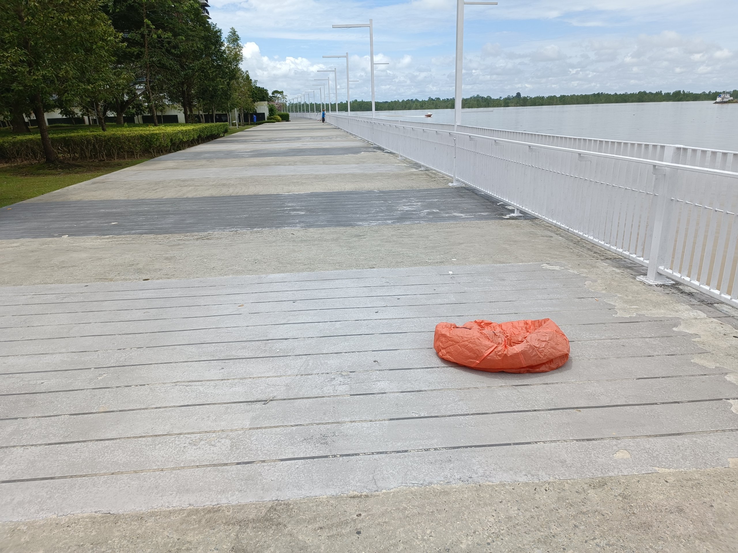 A sky lantern that fell at Dataran Tun Tuanku Bujang Phase 1. – Photo by Peter Boon